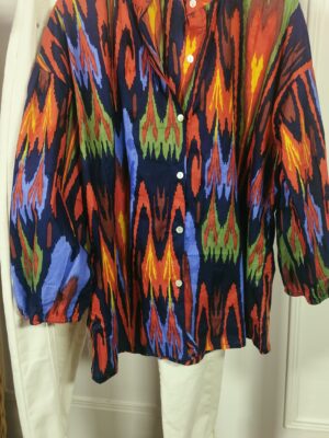 BLUSA GEOMETRIA color: marino