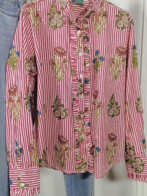 CAMISA FRUNCIDO, Linea fucsia