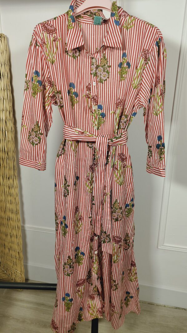 VESTIDO COMPOSE ,raya roja