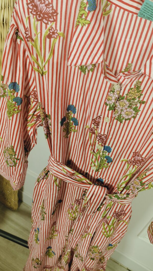 VESTIDO COMPOSE ,raya roja