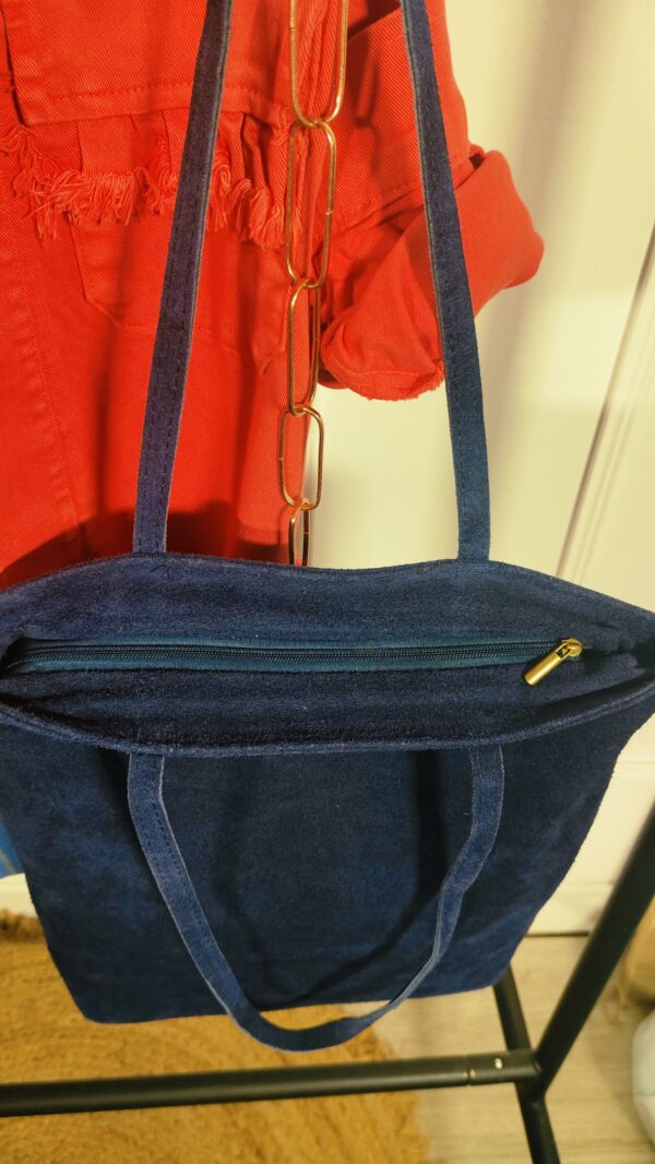 BOLSO PIEL SERRAJE MARINO